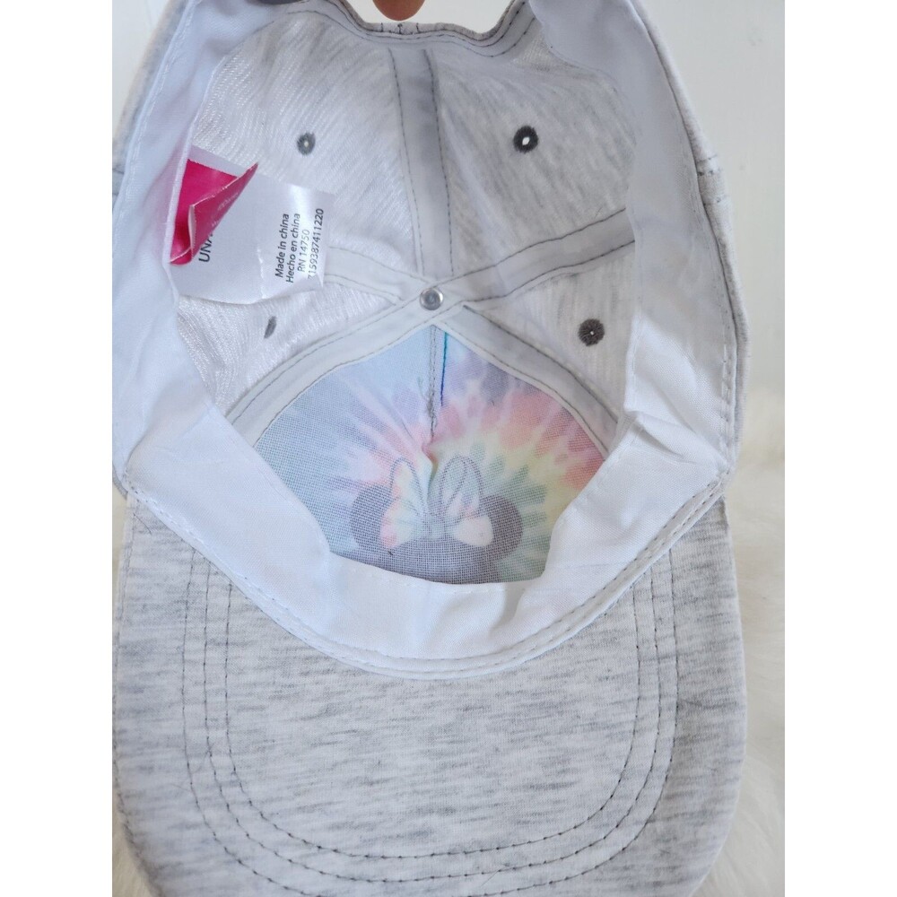 Disney Minnie Mouse Tie Dye Print Kids Youth Baseball Hat Cap Light Gray GUC - Picture 6 of 8